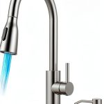 FORIOUS LED Kitchen Faucet Stainless Steel Transitional-0