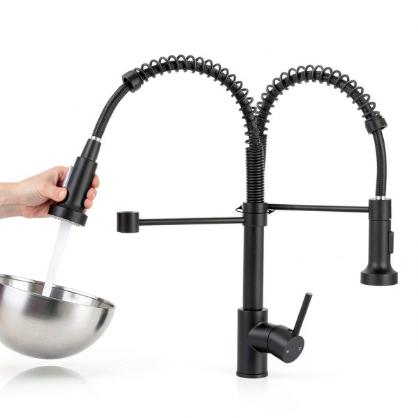 DJS Kitchen Faucet Stainless Pull Down Sprayer-6