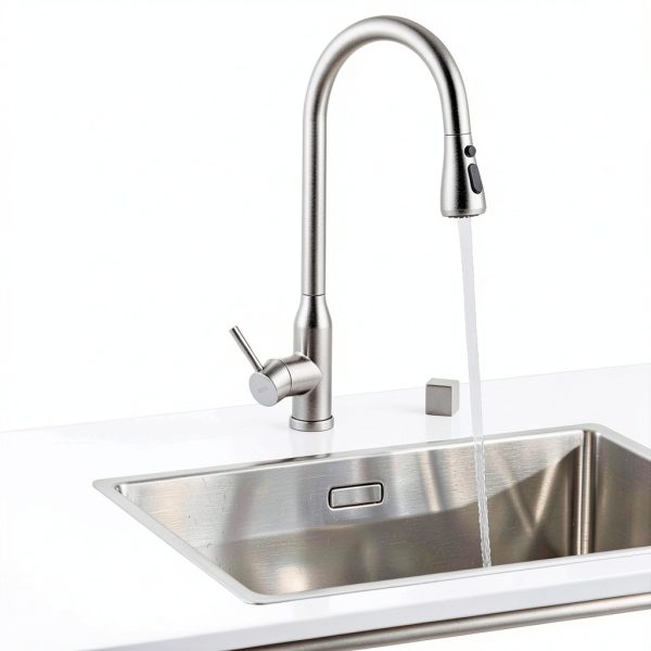 RQJLZ Kitchen Sink Sprayer Head Brushed Nickel 3 Function-5
