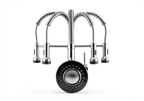 AIMADI LED Kitchen Faucet Brushed Nickel Pull Down Sprayer-2