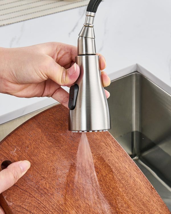J-HVA Kitchen Faucet Head ABS Brushed Nickel Spray-6
