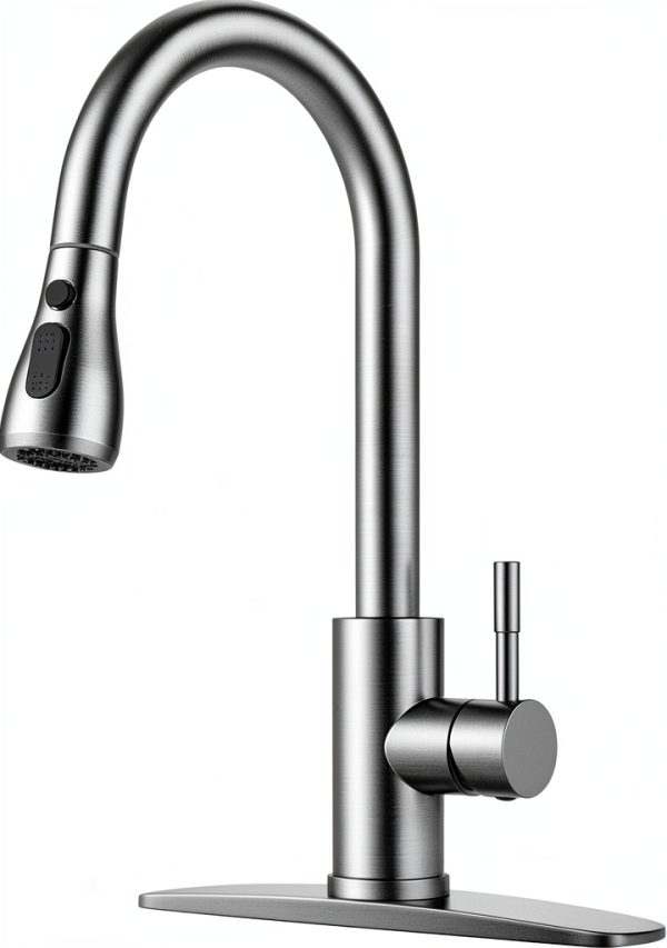 FORIOUS Kitchen Faucet with Pull Down Sprayer-0