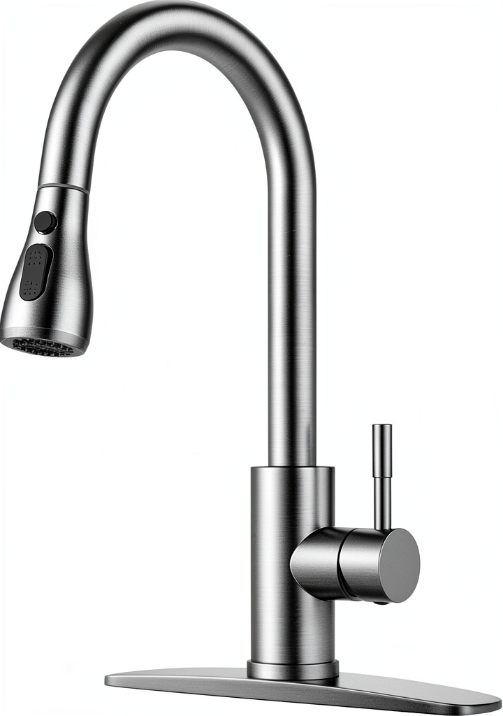 FORIOUS kitchen faucet with pull down sprayer