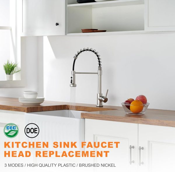 Heshanshijia Kitchen Faucet Head ABS Blade Spray Brushed-1