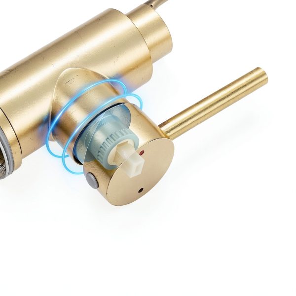 AIMADI Brushed Gold Kitchen Faucet Modern Brass Single-3