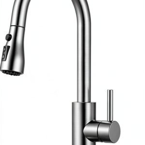 FORIOUS Kitchen Faucets with Pull Down Sprayer Stainless-0