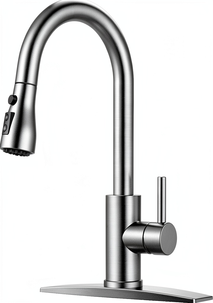 FORIOUS kitchen faucet with pull down sprayer