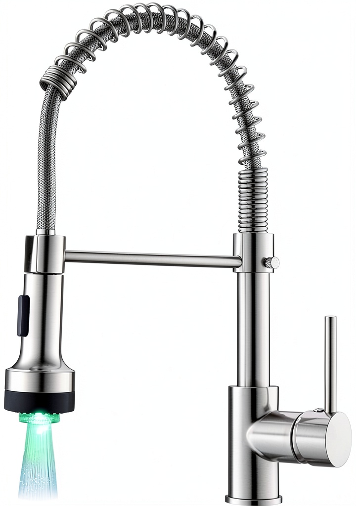 AIMADI LED kitchen faucet installed in a modern sink