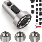 Heshanshijia Kitchen Faucet Head ABS Blade Spray Brushed-0