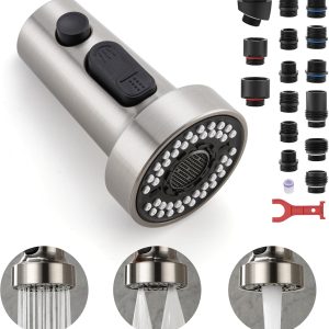 Heshanshijia Kitchen Faucet Head ABS Blade Spray Brushed-0