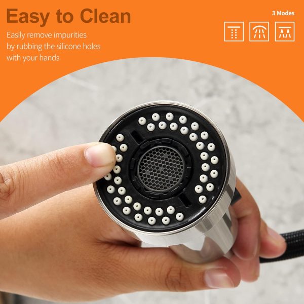 Heshanshijia Kitchen Faucet Head ABS Blade Spray Brushed-7