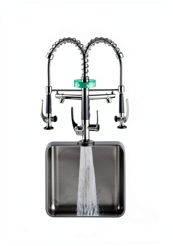 Kitchen Faucet Fapully Brushed Nickel PullDown-3