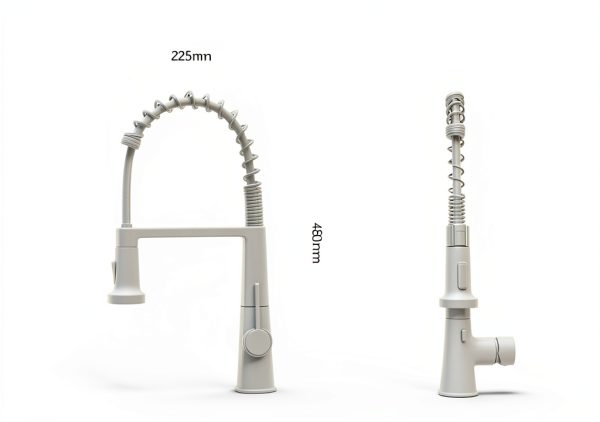 AIMADI Touchless Kitchen Faucet Black Modern Gooseneck-3