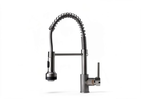 AIMADI LED Kitchen Faucet Brushed Nickel Pull Down Sprayer-4