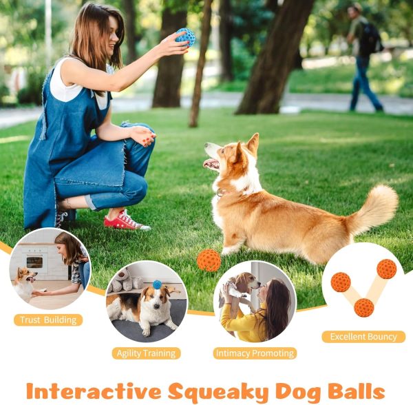 HIPPIH Dog Ball Blue Red 3.15inch-5