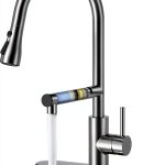 FEELSO Kitchen Faucet with Filter Pull Down Sprayer Brushed-0