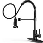 OWOFAN Black Pull Out Kitchen Faucet Stainless Steel-0