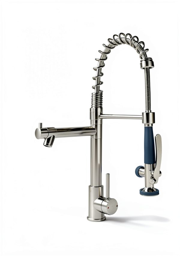 Kitchen Faucet Fapully Brushed Nickel PullDown-1