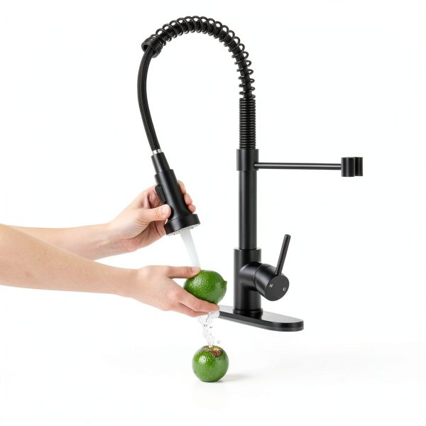 DJS Kitchen Faucet Stainless Pull Down Sprayer-3