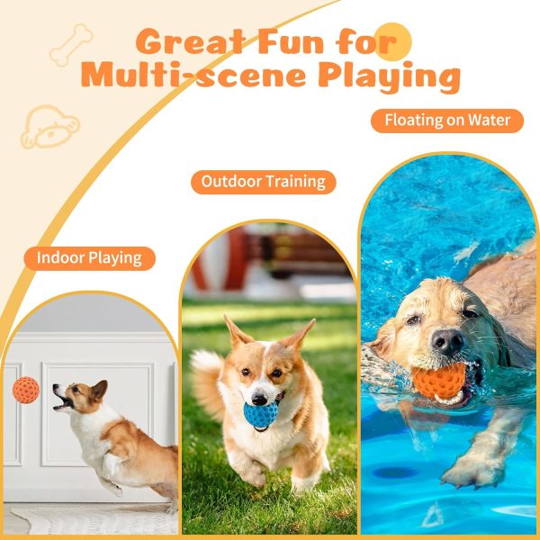 HIPPIH Dog Ball Blue Red 3.15inch-4