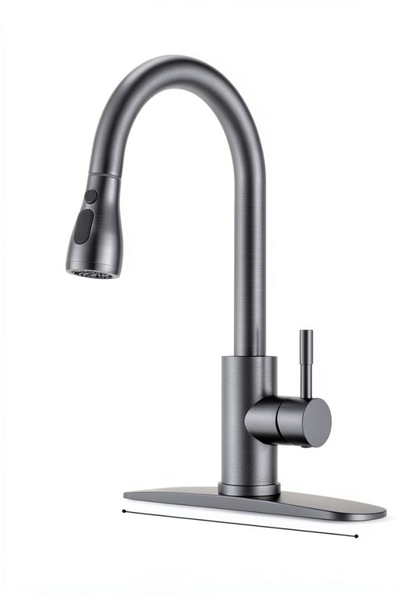 FORIOUS Kitchen Faucet with Pull Down Sprayer-1