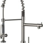 Kitchen Faucet Fapully Brushed Nickel PullDown-0