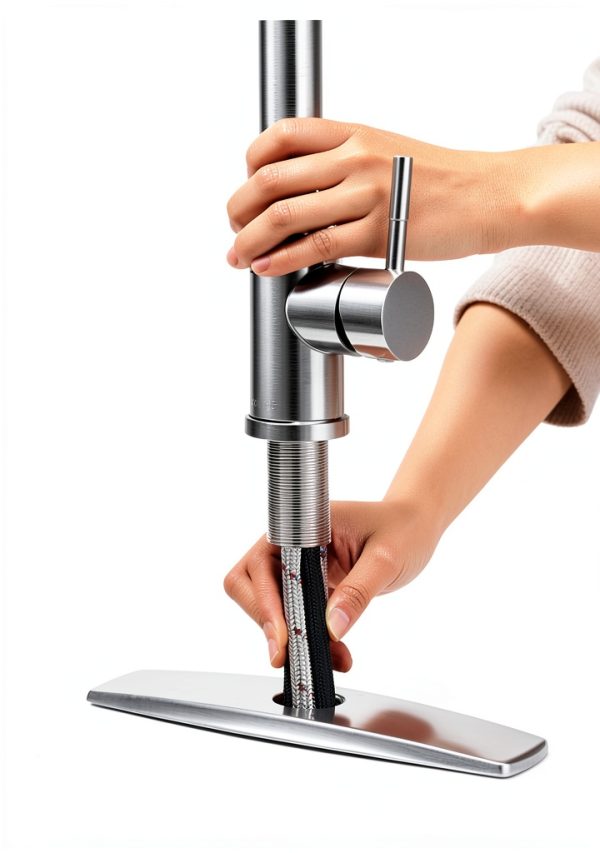 FORIOUS Kitchen Faucets with Pull Down Sprayer Stainless-4