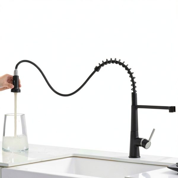 AIMADI Touchless Kitchen Faucet Black Modern Gooseneck-1