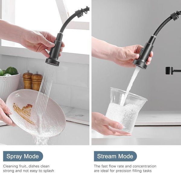 AIMADI Kitchen Faucet Oil Rubbed Bronze Pull Down Sprayer-5