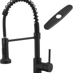 AIMADI Black Kitchen Faucet Modern Stainless Steel Pull Down-0