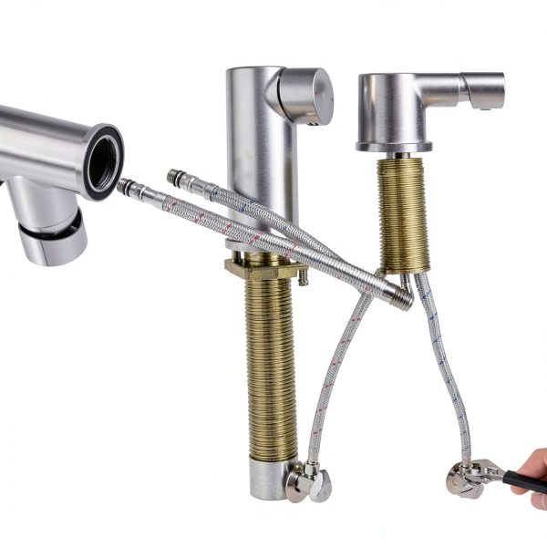 AIMADI Kitchen Faucet Brushed Nickel Single Handle-5
