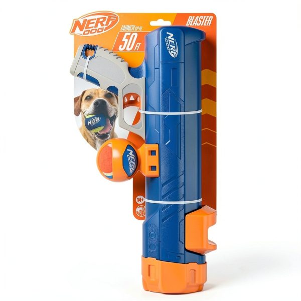 Nerf Dog Blaster Compact Tennis Ball Toy 16 Inch Durable-8
