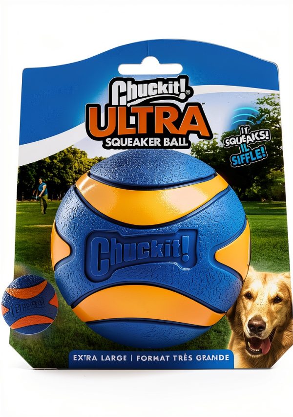 Chuckit! Ultra Squeaker Ball XL Squeaker Dog Toy High Bounce Rubber-0