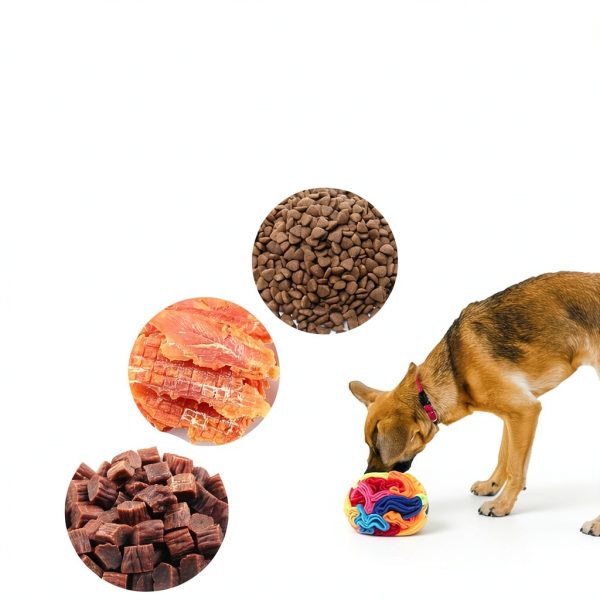 Snuffle Ball Ablechien Dog Toy Soft Fleece Treat Hider Rainbow Design-4