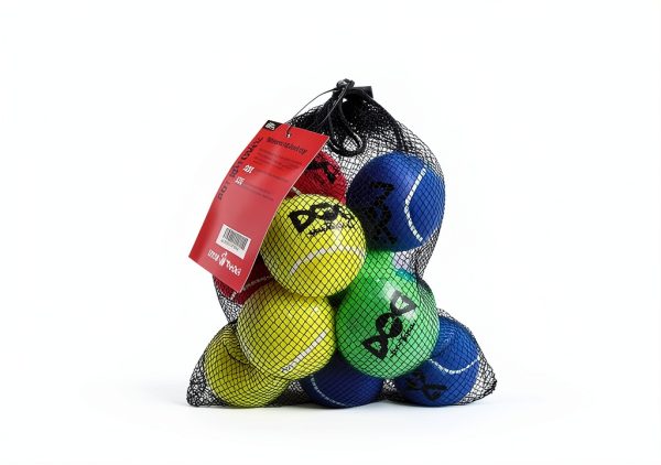 INSUM Dog Toy Balls 2.5 Inch Squeaky & Non‑Squeaky Multi‑Color Pack –-5