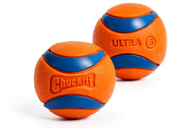 Chuckit! Ultra Bounce Dog Ball Small 2‑Pack Squeaker & Ultra-0
