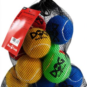 INSUM Dog Toy Balls 2.5 Inch Squeaky & Non‑Squeaky Multi‑Color Pack –-0