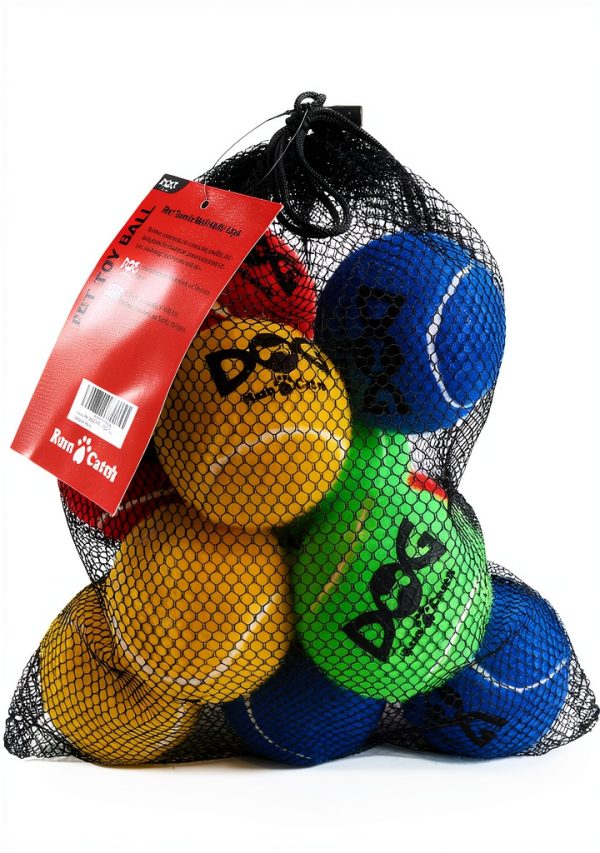 INSUM Dog Toy Balls 2.5 Inch Squeaky & Non‑Squeaky Multi‑Color Pack –-0