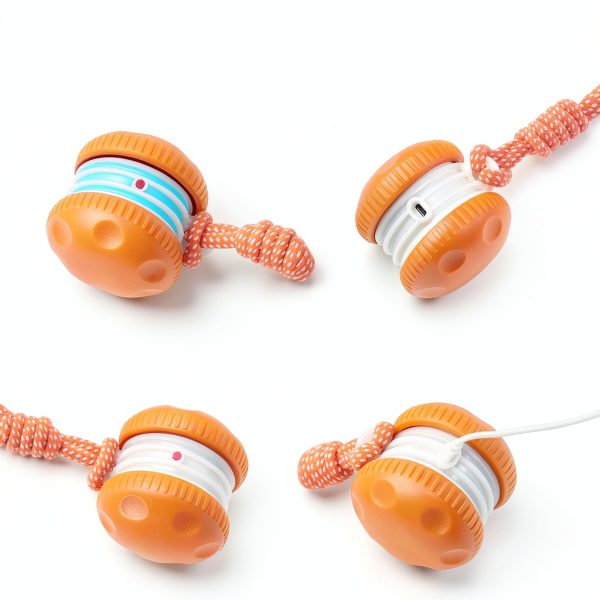 QGI Interactive Dog Ball H01 Irregular Rolling Toy with Rope-8