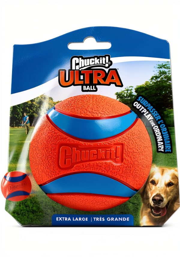 Chuckit Ultra Ball XL Squeaker Durable Rubber Dog Toy for Large Breeds-3