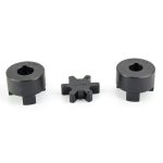 AUTOJARE 1/2 in to 7/8 in L095 L-Jaw Coupling Set Steel NBR Spider-0