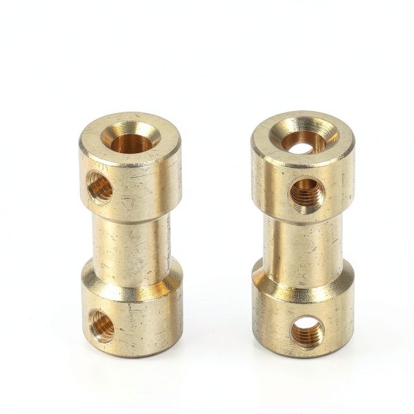 Brass Shaft Coupling MECCANIXITY 2pcs Motor Connector with Screws-1