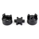 1/2" to 1" L075 Flexible 3-Piece L-Jaw Coupling Coupler Set & Buna-N NBR Rubber Spider for Log Wood Splitter-0