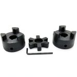 3/4" to 3/4" L095 Flexible 3-Piece L-Jaw Coupling Coupler Set & Rubber Spider for Log Wood Splitter,Multi-Flex Couplings L095-3/4-3/4-0