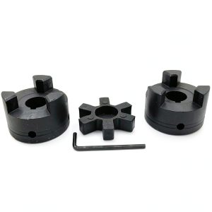 3/4" to 3/4" L095 Flexible 3-Piece L-Jaw Coupling Coupler Set & Rubber Spider for Log Wood Splitter,Multi-Flex Couplings L095-3/4-3/4-0