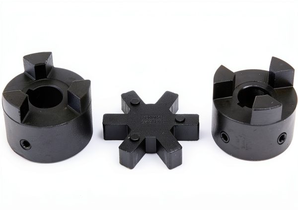 3/4" to 1" L095 Flexible 3-Piece L-Jaw Coupling Coupler Set & Rubber Spider-0