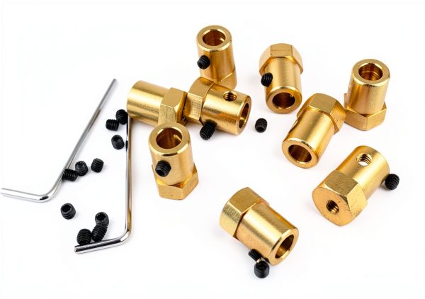 10 Pieces 7mm Motor Flexible Coupling Coupler Connector for Car Wheels Tires Shaft Motor Accessories-4